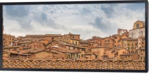 Średniowieczne miasto Siena w południowej Toskanii we Włoszech