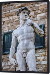 Słynny posąg Dawida Michała Anioła (1504). Florencja. Włochy.