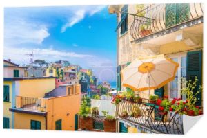 Wieś Corniglia, Cinque Terre, Liguria, Włochy, Europa