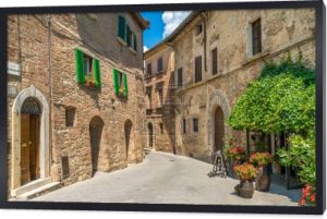Montepulciano, słynnego średniowiecznego miasta w prowincji Siena. Toskania, Włochy.