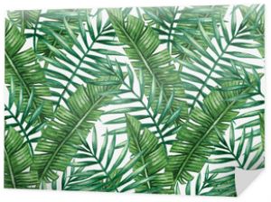 Akwarela tropikalna palma pozostawia wzór. Ilustracja wektorowa.