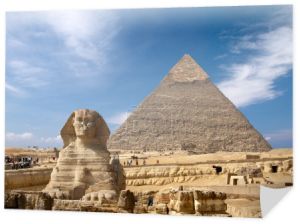 Sphinx and the Great pyramid in Egypt