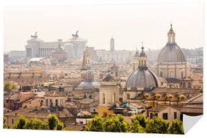 Przegląd Rzymu pomnik i kilka kopuły
