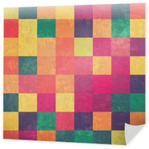 Retro kwadratowe kolorowe tło wektor vintage