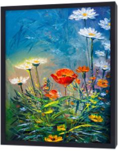 Obraz olejny Kwiaty stokrotki