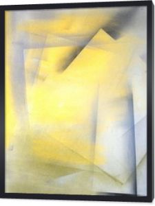 Szare i żółte malarstwo abstrakcyjne