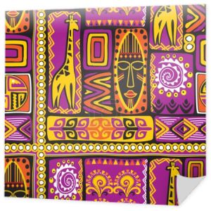 fioletowe afrikan wzór