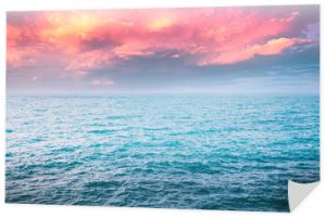Sea Ocean And Blue Sky Background With Cloudscape in Summer
