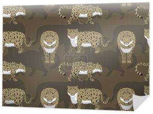 Snow Leopard kreskówki bezszwowe tapety