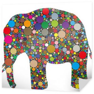 słoń złożony z kolorów