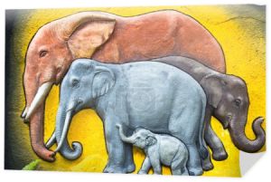 Fragment płaskorzeźby i słoń