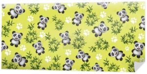 Panda wzór i bambusowe listowie