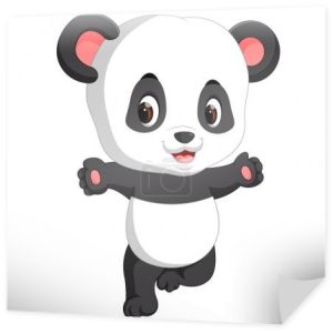 Cute dziecko panda kreskówka