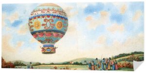 ilustracja balon na gorące powietrze