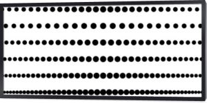 LIGNES POINTILLÉES. 6 lignes de points ronds noirs alignés