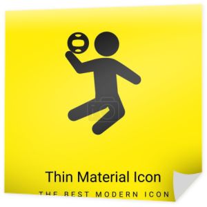 Siatkówka plażowa minimalna jasnożółta ikona materiału