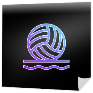 Siatkówka plażowa niebieski gradient wektor ikona