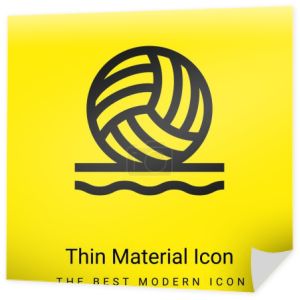 Siatkówka plażowa minimalna jasnożółta ikona materiału
