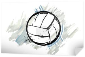 Piłka do siatkówki efekt akwareli. Ilustracja wektorowa.