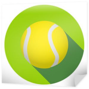 Piłka tenisowa płaska ikona z cieniem