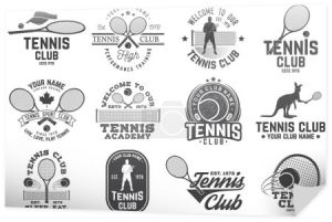 Zestaw identyfikatorów klub tenisowy