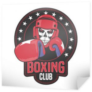 Logo wektor klubu bokserskiego, symbol, godło, etykieta