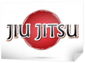 Jiu jitsu, czcionka, tekst graficzny wektor