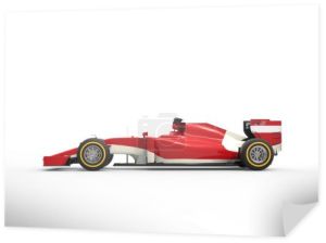 Czerwony samochodu formuły - widok z boku