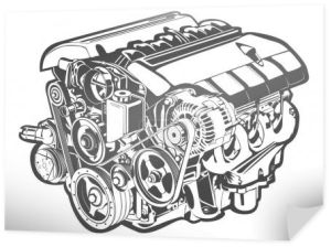 wektor ilustracja szczegółowe streszczenie silnika
