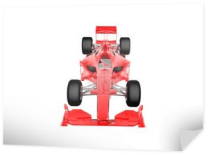 czerwony Formuła 1 samochód wyścigowy ze spojlerem