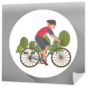 Płaska ilustracja projektu stylu życia roweru, edita
