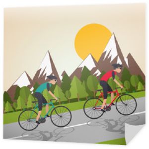 Płaska ilustracja projektu stylu życia roweru