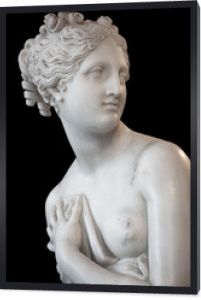 Posąg Wenus Italica, wyrzeźbiony w 1804 roku przez Antonio Canovę. Znajduje się w słynnym muzeum florenckim. Wyciąć na czarnym tle.