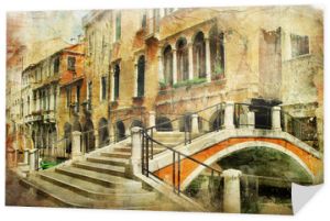 Ulice Wenecji. artystyczny obraz
