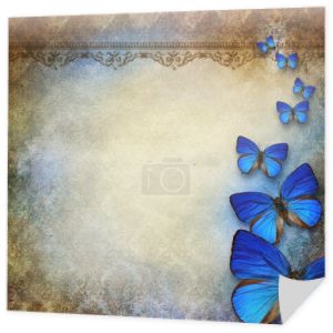 grafika sztuka tło z motyle niebieski