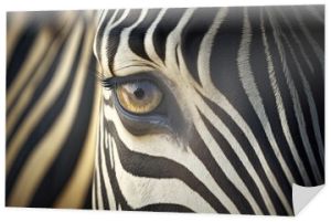 Illustration of a close up of a zebra - Created with generative ai