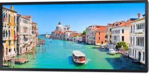panoramiczny widok na słynny kanał grande w Wenecji, Włochy