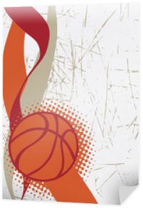 Pionowy plakat koszykówki. Abstrakcyjne tło