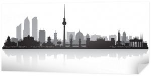 Sylwetka panoramę miasta Berlin Niemcy