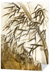 bambusowe drzewa i góry