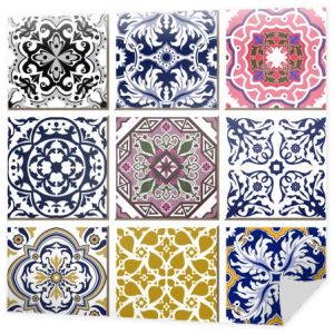 Vintage retro ceramic tile pattern set collection 030