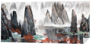 Chiński krajobraz gór i wody
