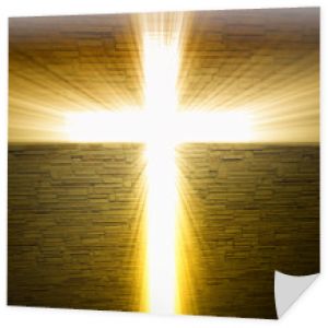 Chrześcijański krzyż światła