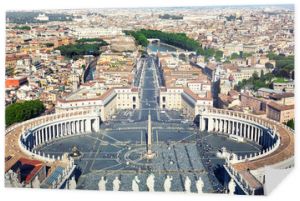 Słynny Plac Świętego Piotra w Watykanie