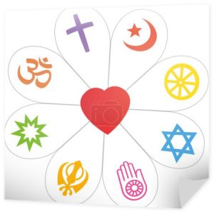 Religii pokoju kwiat serce Symbol