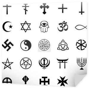 zestaw symboli religijnych