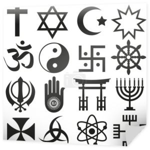 świat religii symbole wektor zestaw ikon eps10
