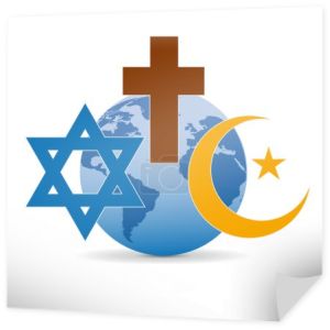 Pokoju i dialogu między religiami. Christian symbole, Żyd i