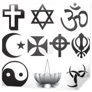 symbole różnych religii - dziesięć różnych symboli pełni skalowalne