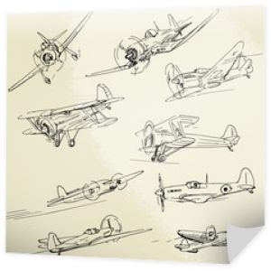 ręcznie rysowane samoloty
